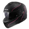LS2 STROBE 2 LUX MAT SİYAH-PEMBE ÇENE AÇILIR KASK