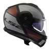 LS2 STROBE 2 ORION MAT SİYAH-MOR-MAVİ ÇENE AÇILIR KASK