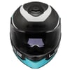 LS2 STROBE 2 VICTORY MAT TITANIUM-BEYAZ-METAL MAVİ KASK