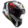LS2 THUNDER KARBON CHASE BEYAZ-KIRMIZI KASK