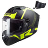 LS2 THUNDER KARBON RACING 1 MAT NEON SARI KASK