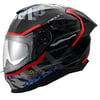 NEXX Y.100R URBANGRAM MAT SİYAH-KIRMIZI KASK