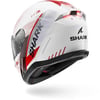 SHARK SKWAL İ3 SPEED TECH BEYAZ KIRMIZI SİYAH KAPALI KASK