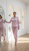 AYICIK DESENLİ PATLI PEMBE KADIN PİJAMA TAKIMI