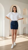 BİSİKLET YAKA BASIC KADIN T-SHIRT
