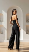 HALTER YAKA DEMİR TOKA DETAYLI CROP TOP BODY