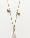 Pembe Quartz  CharmZincir Kolye