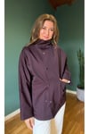 Çıtçıtlı funnel neck (dik yaka) kısa trençkot