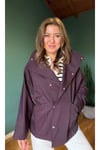 Çıtçıtlı funnel neck (dik yaka) kısa trençkot