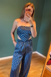 crop pantolon takım
