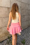 Mini fırfırlı cupro etek