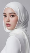 ARAP TÜLÜ ŞAL / Beyaz