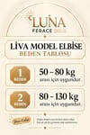 Kadın Lacivert Mısır Medine İpeği Liva Elbise Ferace