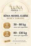 Kadın Siyah Mısır Medine İpeği Rima Elbise Ferace