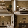 Altın Kahve Klasik Sarmaşık Damask Motifli Duvar Kağıdı 8527-7