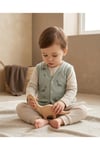 - %100 Pamuk Bebek Yeleği | Dinozor Motifli