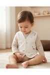 - %100 Pamuk Bebek Yeleği | Dinozor Motifli