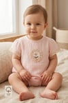 - %100 Pamuk Müslin Kız Bebek Tulum
