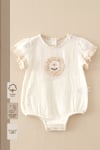 - %100 Pamuk Müslin Kız Bebek Tulum