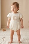- %100 Pamuk Müslin Kız Bebek Tulum