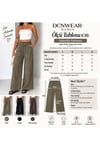 Gabardin İnce Kemeri Lastikli Pantolon