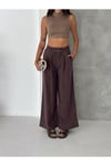 Gabardin İnce Kemeri Lastikli Pantolon