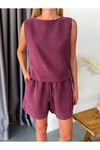 Gabardin İnce Şort Ve Atlet Takım