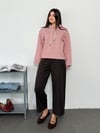 Modal Kumaş Kadın Çizgili Kapüşonlu Sweatshirt