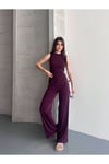 Modal Pike Büzgülü İnce Pantolon Ve T-Shirt Takım