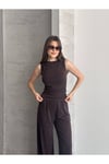 Modal Pike Büzgülü İnce Pantolon Ve T-Shirt Takım