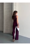 Modal Pike Büzgülü İnce Pantolon Ve T-Shirt Takım