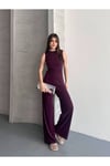 Modal Pike Büzgülü İnce Pantolon Ve T-Shirt Takım