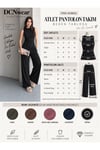 Modal Pike Büzgülü İnce Pantolon Ve T-Shirt Takım