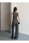 Modal Pike Büzgülü İnce Pantolon Ve T-Shirt Takım