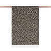 Siyah Gold Leopar Desenli İpek Şal
