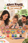 12'li Ahşap Boyama Figürleri Şehir ve Prenses Dünyası Seti Akrilik Boya ve Fırça Hediyeli Eğitici Hobi Seti