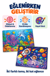 2'li 48 Parça Denizaltı ve Uzay Temalı Puzzle Seti Çocuk Eğitici Yapboz Oyunu Seti 27,5x19,5 Cm