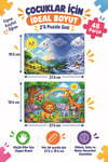 2'li 48 Parça Hava Durumu ve Orman Temalı Puzzle Seti Çocuk Eğitici Yapboz Oyunu Seti 27,5x19,5 Cm