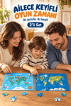 2'li 48+64 Parça Dünya Turu Farklı Temalı Puzzle Seti 27,5x19,5 cm Çocuk Eğitici Yapboz Oyunu