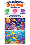 2'li 64 Parça Gezegen ve Denizaltı Temalı Puzzle Seti 27,5x19,5 cm Çocuk Eğitici Yapboz Oyunu