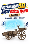 3D Boyanabilir Ahşap Bisiklet Maketi Kendin Yap Eğitici Oyuncak