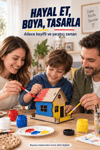 3D Boyanabilir Ahşap Ev Maketi Kendin Yap Eğitici Oyuncak