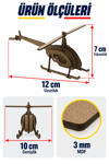 3D Boyanabilir Ahşap Helikopter Maketi Kendin Yap Eğitici Oyuncak