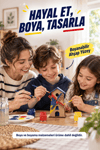 3D Boyanabilir Ahşap Yel Değirmeni Maketi Kendin Yap Eğitici Oyuncak