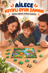 48 Parça Orman Hayvanları Temalı Puzzle Çocuk Eğitici Yapboz Oyunu 27,5x19,5 Cm