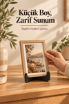 5'Li Küçük Boy Siyah Ahşap Çerçeve Tabak Kitap Fotoğraf Çerçevesi Standı Sergi Seti 10 Cm