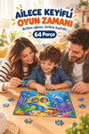 64 Parça Denizaltı Macerası Temalı Puzzle Çocuk Eğitici Yapboz Oyunu 27,5x19,5 Cm