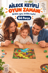 64 Parça Neşeli Meyveler Temalı Puzzle Çocuk Eğitici Yapboz Oyunu 27,5x19,5 Cm