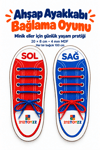 Ahşap Ayakkabı Bağlama Oyunu – Sağ Sol Öğretici Bağcık Geçirme Eğitici Aktivite Oyuncağı