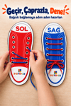 Ahşap Ayakkabı Bağlama Oyunu – Sağ Sol Öğretici Bağcık Geçirme Eğitici Aktivite Oyuncağı